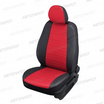 7 499 р. Чехлы сидений (экокожа) Автопилот  Hyundai Sonata  DN8 (2019-2024) (черный/красный). Увеличить фотографию 1