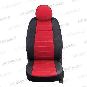 7 499 р. Чехлы сидений (экокожа) Автопилот  Hyundai Sonata  DN8 (2019-2024) (черный/красный). Увеличить фотографию 2