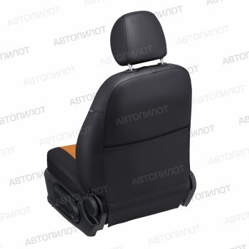 13 449 р. Чехлы сидений (экокожа) Автопилот  Hyundai Sonata  DN8 (2019-2024) (черный/оранж). Увеличить фотографию 2