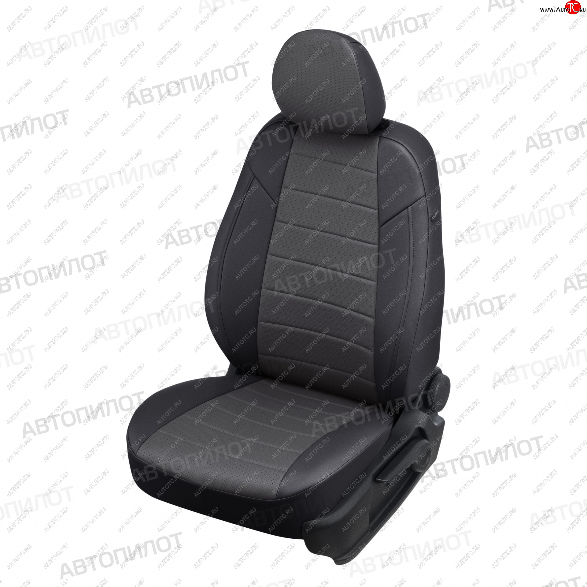 7 499 р. Чехлы сидений (экокожа) Автопилот  Hyundai Sonata  DN8 (2019-2024) (черный/темно-серый)