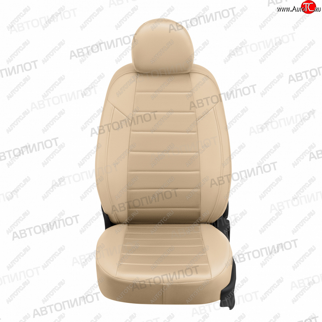 13 849 р. Чехлы сидений (экокожа/алькантара) Автопилот Hyundai Sonata YF (2009-2014) (бежевый)