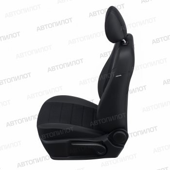 4 599 р. Чехлы сидений (экокожа/алькантара, 3 места) Автопилот  Iveco Daily (2014-2019) (черный). Увеличить фотографию 2
