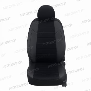 4 599 р. Чехлы сидений (экокожа/алькантара, 3 места) Автопилот  Iveco Daily (2014-2019) (черный). Увеличить фотографию 4