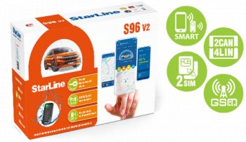 Сигнализация StarLine S96 v2 BT 2CAN+4LIN 2SIM GSM KIA Sorento MQ4 (2020-2022)