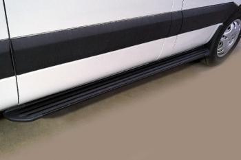 17 499 р. Правый порог алюминиевый Slim line ТСС Тюнинг  Sollers Atlant (2022-2024) (Black). Увеличить фотографию 1