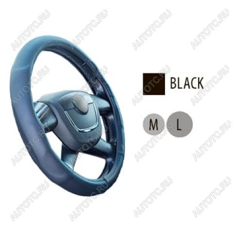 949 р. Оплетка руля (L/39-40 см, экокожа) AUTOLUXE AL-013 Lexus RX AL30 (2022-2024) (черный)