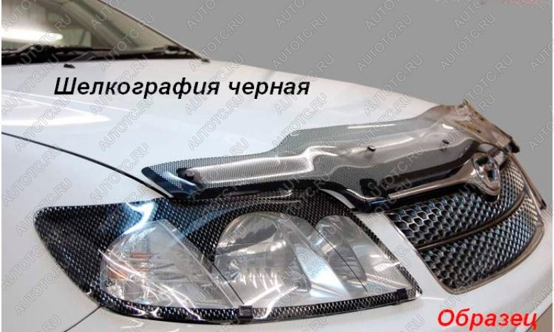 2 079 р. Защита фар CA-Plastic  Ford Focus  2 (2004-2008) универсал дорестайлинг (Шелкография черная)