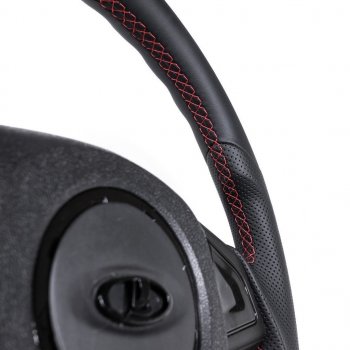 6 899 р. Рулевое колесо  autodemic Лада Приора 2170 седан дорестайлинг (2007-2014) ( анатомическое, в коже). Увеличить фотографию 9