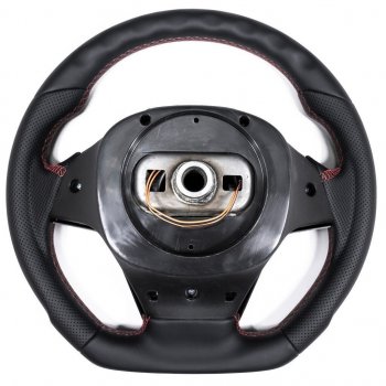 6 899 р. Рулевое колесо  autodemic Лада Калина 1118 седан (2004-2013) ( анатомическое, в коже). Увеличить фотографию 6