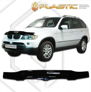 2 169 р. Дефлектор капота CA-Plastic  BMW X5  E53 (2003-2006) (classic черный, без надписи). Увеличить фотографию 1