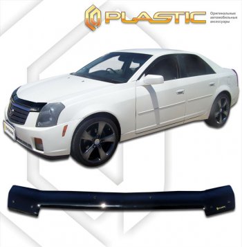 2 169 р. Дефлектор капота CA-Plastic Cadillac CTS седан (2002-2007) (classic черный, без надписи). Увеличить фотографию 1
