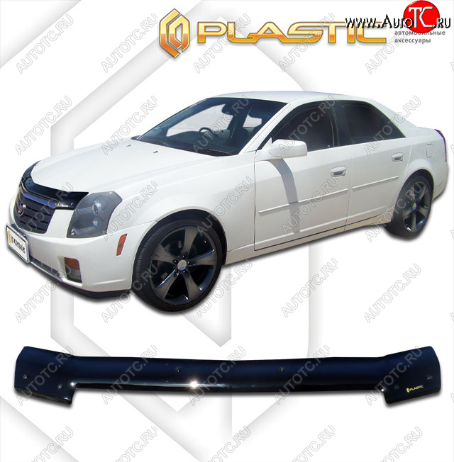1 899 р. Дефлектор капота CA-Plastic  Cadillac CTS  седан (2002-2007) (classic черный, без надписи)