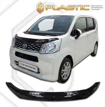 1 989 р. Дефлектор капота CA-Plastic  Daihatsu Move (2014-2024) (classic черный, без надписи). Увеличить фотографию 1