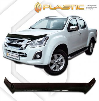 1 989 р. Дефлектор капота CA-Plastic  Isuzu D-Max  RT85,TFR ExtendedCab (2015-2021) (classic черный, без надписи). Увеличить фотографию 1