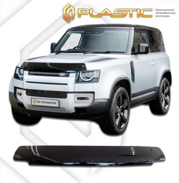 1 899 р. Дефлектор капота CA-Plastic  Land Rover Defender 90  L663 (2019-2022) (classic черный, без надписи). Увеличить фотографию 1