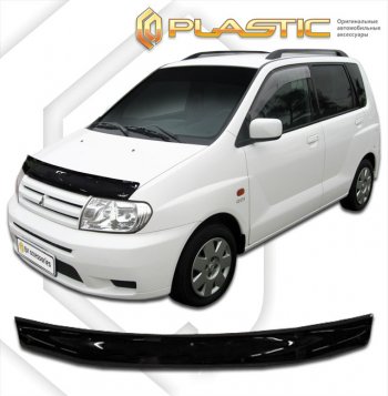 1 989 р. Дефлектор капота CA-Plastic  Mitsubishi Mirage Dingo  CQ (2002-2024) (classic черный, без надписи). Увеличить фотографию 1