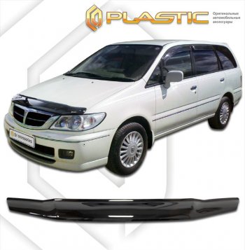 2 079 р. Дефлектор капота CA-Plastic  Nissan Presage  U30 (2001-2003) (classic черный, без надписи). Увеличить фотографию 1