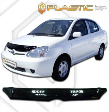 1 989 р. Дефлектор капота CA-Plastic  Toyota Echo  XP10 (2002-2006) (classic черный, без надписи). Увеличить фотографию 1
