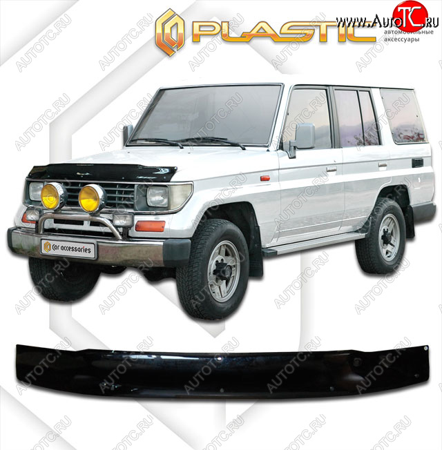2 199 р. Дефлектор капота CA-Plastic  Toyota Land Cruiser  J70 (1994-2004) (classic черный, без надписи)