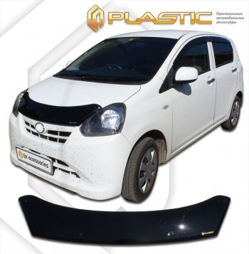 2 079 р. Дефлектор капота (Япония) CA-Plastic  Toyota Pixis Epoch  LA300A, LA310A  (2012-2013) (classic черный, без надписи). Увеличить фотографию 1