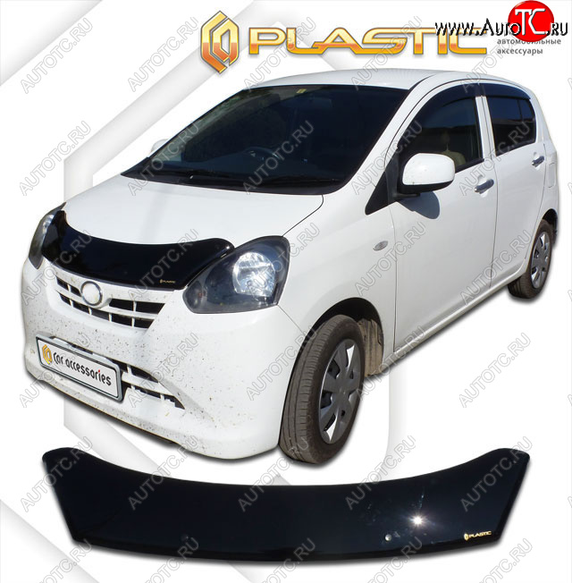 1 839 р. Дефлектор капота (Япония) CA-Plastic  Toyota Pixis Epoch  LA300A, LA310A  (2012-2013) (classic черный, без надписи)