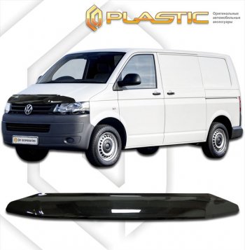 1 599 р. Дефлектор капота CA-Plastic Volkswagen Multivan T5 рестайлинг (2009-2015) (classic черный, без надписи). Увеличить фотографию 1