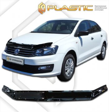 Дефлектор капота CA-Plastic Volkswagen (Волксваген) Polo (Поло)  5 (2015-2020) 5 хэтчбек рестайлинг
