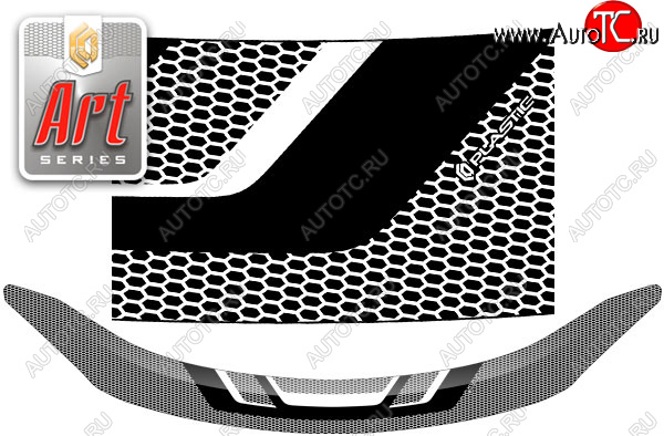 2 159 р. Дефлектор капота CA-Plastic  Nissan Bluebird Sylphy  седан (2012-2024) (серия ART белая)