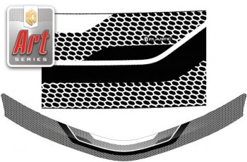 1 999 р. Дефлектор капот CA-Plastic  Toyota Corolla Axio  (E160) седан (2015-2017) (серия ART белая). Увеличить фотографию 1