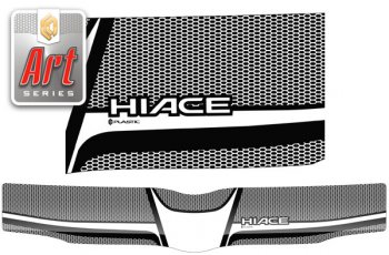 2 299 р. Дефлектор капота (правый руль) CA-Plastic  Toyota Hiace  H200 (2004-2007) (серия ART белая). Увеличить фотографию 1