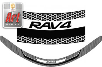 2 349 р. Дефлектор капота CA-Plastic Toyota RAV4 XA40 5 дв. рестайлинг (2015-2019). Увеличить фотографию 1