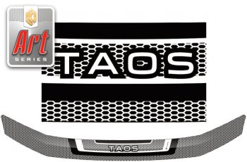 2 059 р. Дефлектор капота CA-Plastic  Volkswagen Taos (2020-2022) (серия ART белая). Увеличить фотографию 1