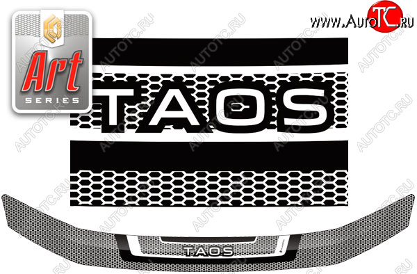 2 059 р. Дефлектор капота CA-Plastic  Volkswagen Taos (2020-2022) (серия ART белая)