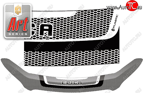 2 099 р. Дефлектор капота CA-Plastic  Chevrolet Epica  V250 (2006-2012) (Серия Art черная)