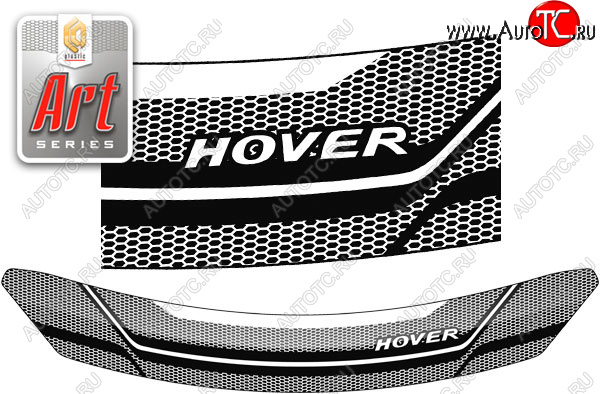 2 059 р. Дефлектор капота CA-Plastic  Great Wall Hover M4 (2012-2016) (Серия Art черная)