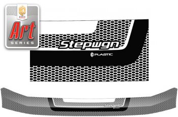 2 099 р. Дефлектор капота CA-Plastic  Honda StepWagon  2 RF3,RF4 (2003-2005) (Серия Art черная). Увеличить фотографию 1