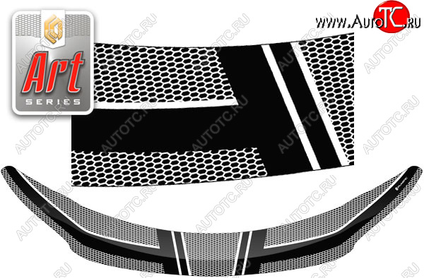 2 059 р. Дефлектор капота CA-Plastic  Hyundai Elantra  MD (2013-2016) (Серия Art черная)