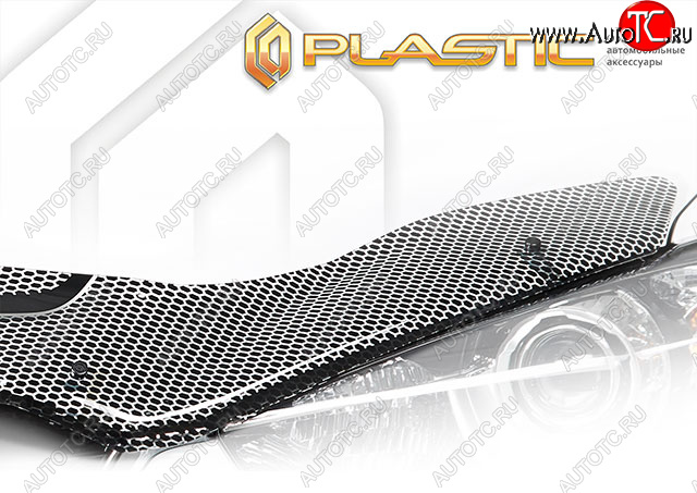 1 989 р. Дефлектор капота CA-Plastic  Hyundai Elantra  CN7 (2020-2023) (Серия Art черная)