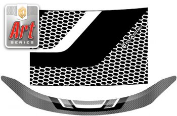 2 099 р. Дефлектор капота CA-Plastic  Nissan Bluebird Sylphy  седан (2012-2024) (Серия Art черная). Увеличить фотографию 1