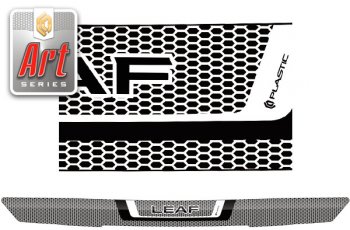 1 899 р. Дефлектор капота CA-Plastic  Nissan Leaf  2 (ZE1) (2017-2024) (Серия Art черная). Увеличить фотографию 1