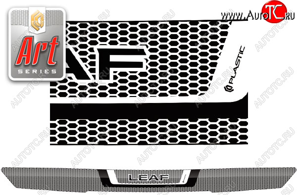 1 899 р. Дефлектор капота CA-Plastic  Nissan Leaf  2 (ZE1) (2017-2024) (Серия Art черная)