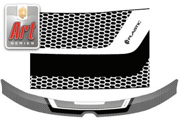 2 059 р. Дефлектор капота CA-Plastic  Renault Duster  HM (2020-2024) (Серия Art черная). Увеличить фотографию 1