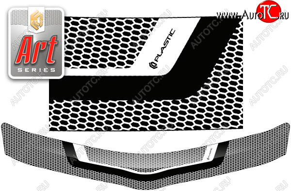 1 989 р. Дефлектор капота CA-Plastic  Toyota Passo Sette (2008-2012) (Серия Art черная)
