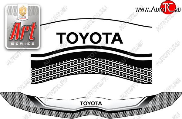 1 989 р. Дефлектор капота CA-Plastic  Toyota Verso  R20 (2009-2012) (Серия Art черная)