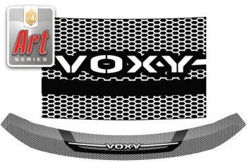 2 099 р. Дефлектор капота CA-Plastic  Toyota Voxy  минивэн (2014-2017) (Серия Art черная). Увеличить фотографию 1