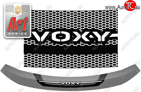 2 099 р. Дефлектор капота CA-Plastic  Toyota Voxy  минивэн (2014-2017) (Серия Art черная)