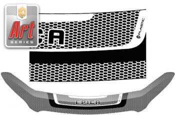 2 159 р. Дефлектор капота CA-Plastic  Chevrolet Epica  V250 (2006-2012) (серия ART графит). Увеличить фотографию 1