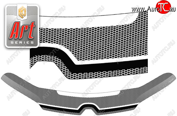 2 299 р. Дефлектор капота CA-Plastic  Renault Sandero Stepway ( (BS),  (B8)) (2010-2022) (Серия Art серебро)