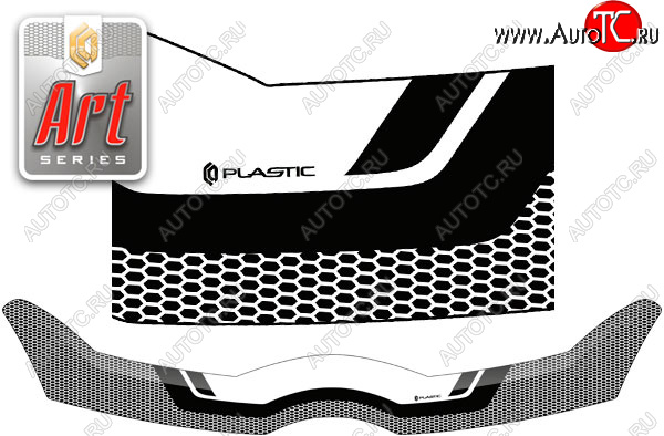 2 059 р. Дефлектор капота CA-Plastic  Toyota Corolla Verso  AR10 (2004-2009) (Серия Art серебро)
