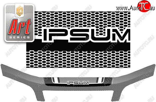 2 199 р. Дефлектор капота CA-Plastic  Toyota Ipsum  SXM10 (1998-2001) (Серия Art серебро)